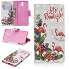 3D Colored Drawing Pattern Horizontal Flip Leather Case for Nokia 3.1, with Holder & Card Slots & Wallet(English Flamingo) - 1