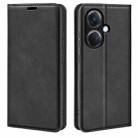 For OPPO K11 5G Retro-skin Magnetic Suction Leather Phone Case(Black) - 1