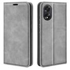 For OPPO A38 Retro-skin Magnetic Suction Leather Phone Case(Grey) - 1