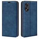 For OPPO A38 Retro-skin Magnetic Suction Leather Phone Case(Dark Blue) - 1