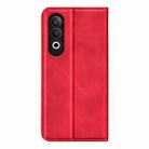 For OPPO K12 Retro-skin Magnetic Suction Leather Phone Case(Red) - 3