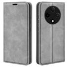 For OPPO A3 Pro 5G Retro-skin Magnetic Suction Leather Phone Case(Grey) - 1