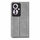 For OPPO Reno11 F 5G Retro-skin Magnetic Suction Leather Phone Case(Grey) - 3