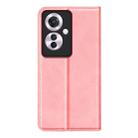 For OPPO Reno11 F 5G Retro-skin Magnetic Suction Leather Phone Case(Pink) - 3