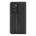 For OPPO Reno12 Pro 5G Global Retro-skin Magnetic Suction Leather Phone Case(Black) - 3