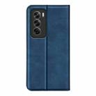 For OPPO Reno12 Pro 5G Global Retro-skin Magnetic Suction Leather Phone Case(Dark Blue) - 3