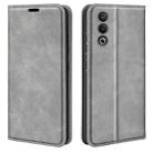 For OPPO A3 Pro Global Retro-skin Magnetic Suction Leather Phone Case(Grey) - 1