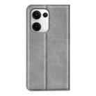For OPPO Reno13 Pro 5G Retro-skin Magnetic Suction Leather Phone Case(Grey) - 3