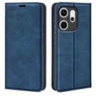 For OPPO Reno14 F 5G Retro-skin Magnetic Suction Leather Phone Case(Dark Blue) - 1