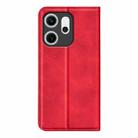 For OPPO Reno14 F 5G Retro-skin Magnetic Suction Leather Phone Case(Red) - 3