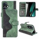 For OPPO K11 5G Stitching Horizontal Flip Leather Phone Case(Green) - 1