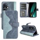 For OPPO K11 5G Stitching Horizontal Flip Leather Phone Case(Blue) - 1