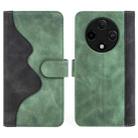 For OPPO A3 Pro 5G Stitching Horizontal Flip Leather Phone Case(Green) - 2
