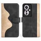 For OPPO Reno11 F 5G Stitching Horizontal Flip Leather Phone Case(Black) - 2