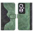 For OPPO Reno11 F 5G Stitching Horizontal Flip Leather Phone Case(Green) - 2