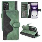 For OPPO Reno12 Pro 5G Global Stitching Horizontal Flip Leather Phone Case(Green) - 1