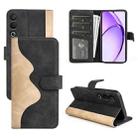 For OPPO A3 Pro Global Stitching Horizontal Flip Leather Phone Case(Black) - 1