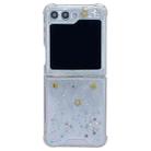 For Samsung Galaxy Z Flip5 Glitter Meteor  Shockproof Epoxy TPU Phone Case(Silver) - 1