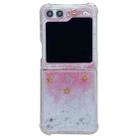 For Samsung Galaxy Z Flip5 Glitter Meteor  Shockproof Epoxy TPU Phone Case(Pink) - 1