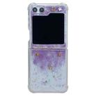 For Samsung Galaxy Z Flip5 Glitter Meteor  Shockproof Epoxy TPU Phone Case(Purple) - 1