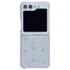 For Samsung Galaxy Z Flip5 Glitter Meteor  Shockproof Epoxy TPU Phone Case(Transparent) - 1