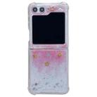 For Samsung Galaxy Z Flip4 Glitter Meteor  Shockproof Epoxy TPU Phone Case(Pink) - 1