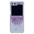 For Samsung Galaxy Z Flip4 Glitter Meteor  Shockproof Epoxy TPU Phone Case(Purple) - 1