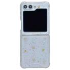 For Samsung Galaxy Z Flip4 Glitter Meteor  Shockproof Epoxy TPU Phone Case(Transparent) - 1