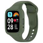 For Redmi Watch 3 Active Integrated Fully Enclosed Silicone Watch Band(Dark Green) - 1