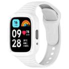 For Redmi Watch 3 Active Integrated Fully Enclosed Silicone Watch Band(White) - 1