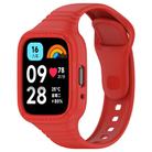 For Redmi Watch 3 Active Integrated Fully Enclosed Silicone Watch Band(Red) - 1