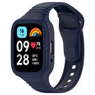 For Redmi Watch 3 Active Integrated Fully Enclosed Silicone Watch Band(Ink Blue) - 1