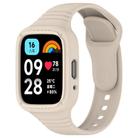 For Redmi Watch 3 Active Integrated Fully Enclosed Silicone Watch Band(Ivory White) - 1