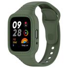 For Redmi Watch 3 Lite Integrated Fully Enclosed Silicone Watch Band(Dark Green) - 1