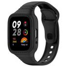 For Redmi Watch 3 Lite Integrated Fully Enclosed Silicone Watch Band(Black) - 1