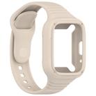 For Redmi Watch 3 Lite Integrated Fully Enclosed Silicone Watch Band(Ivory White) - 2