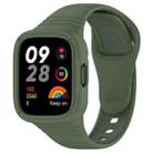 For Redmi Watch 3 Integrated Fully Enclosed Silicone Watch Band(Dark Green) - 1
