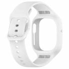 For Honor Watch 4 Integrated Fully Enclosed Silicone Watch Band(White) - 2