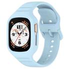For Honor Watch 4 Integrated Fully Enclosed Silicone Watch Band(Light Blue) - 1