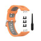 For Huawei Watch Fit Two-Color Silicone Watch Band(Orange+Gray) - 2