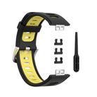 For Huawei Watch Fit Two-Color Silicone Watch Band(Black+Yellow) - 2