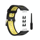 For Huawei Watch Fit Special Edition Two-Color Silicone Watch Band(Black+Yellow) - 2