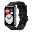 For Huawei Watch Fit New Solid Color Silicone Watch Band(Black) - 1