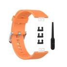 For Huawei Watch Fit New Solid Color Silicone Watch Band(Orange) - 2
