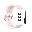 For Huawei Watch Fit New Solid Color Silicone Watch Band(Pink) - 2