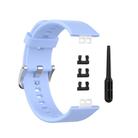 For Huawei Watch Fit New Solid Color Silicone Watch Band(Light Blue) - 2