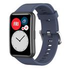 For Huawei Watch Fit New Solid Color Silicone Watch Band(Blue Gray) - 1