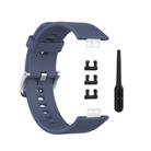 For Huawei Watch Fit New Solid Color Silicone Watch Band(Blue Gray) - 2