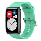 For Huawei Watch Fit New Solid Color Silicone Watch Band(Green) - 1