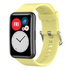 For Huawei Watch Fit New Solid Color Silicone Watch Band(Milky Yellow) - 1